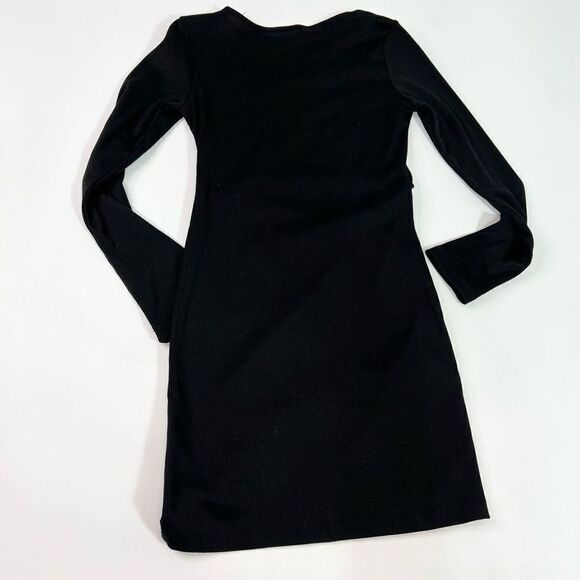 Princess Polly Mini Dress Womens Black US 6 Classic Cut-out Long Sleeve NWT - Picture 9 of 11